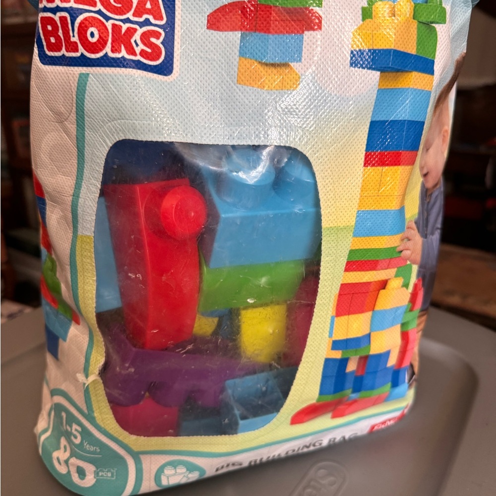 Red and Blue Building Blocks Set for Creative Play-gently used good condition an